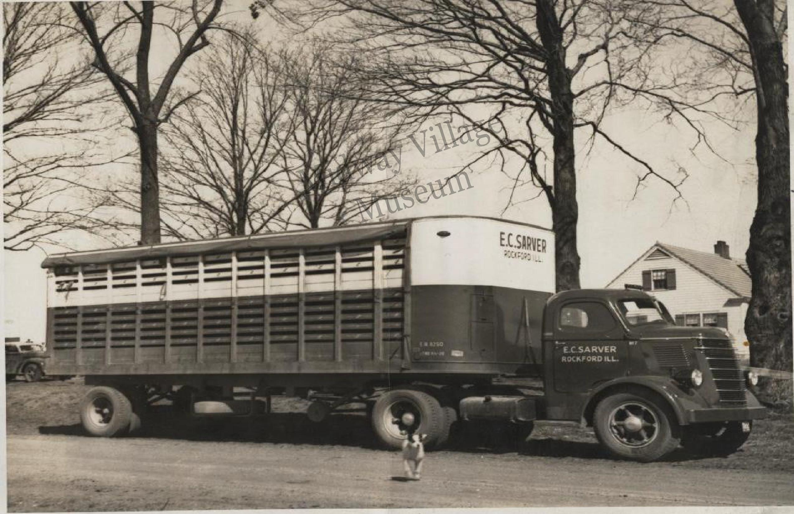 One of Sons livestock trucks