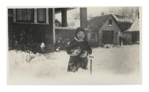Do you love snow as much as this happy boy? He is believed to be Talcott Williams, c. early 1920s.
